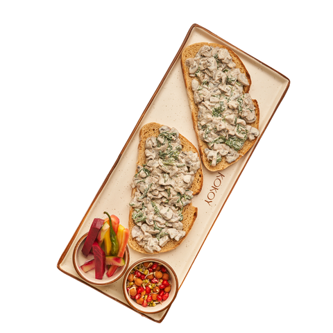 Garlic Mushroom & Spinach Toast Vegan & Gluten Free