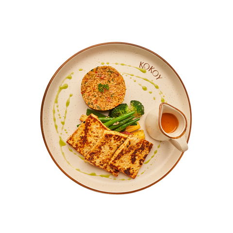 Piri Piri Paprika Cottage Cheese With Herb Rice